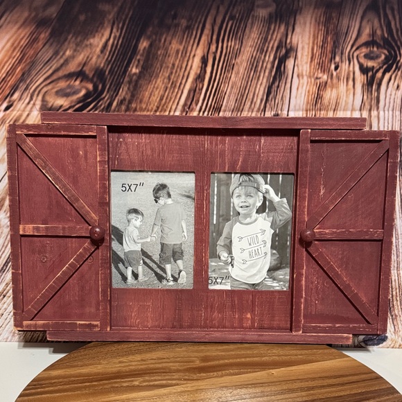 Accents | Vintage Barn Door Picture Frame Rustic Red | Poshmark